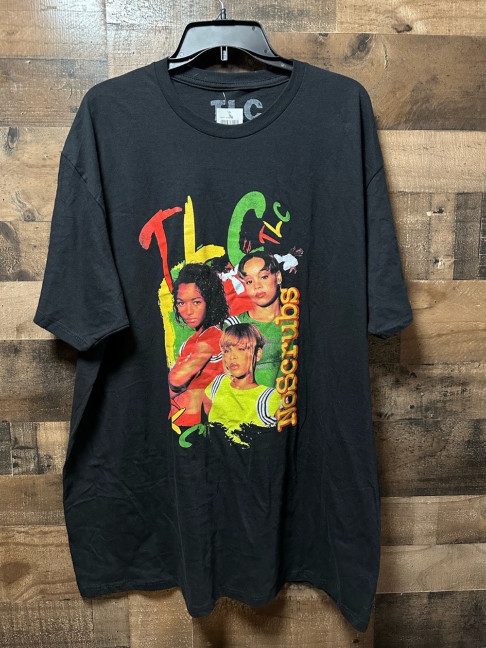 TLC No Scrubs Graphic Band T Shirt 2X Black 2020 Merch Traffic NWT Vintage Style